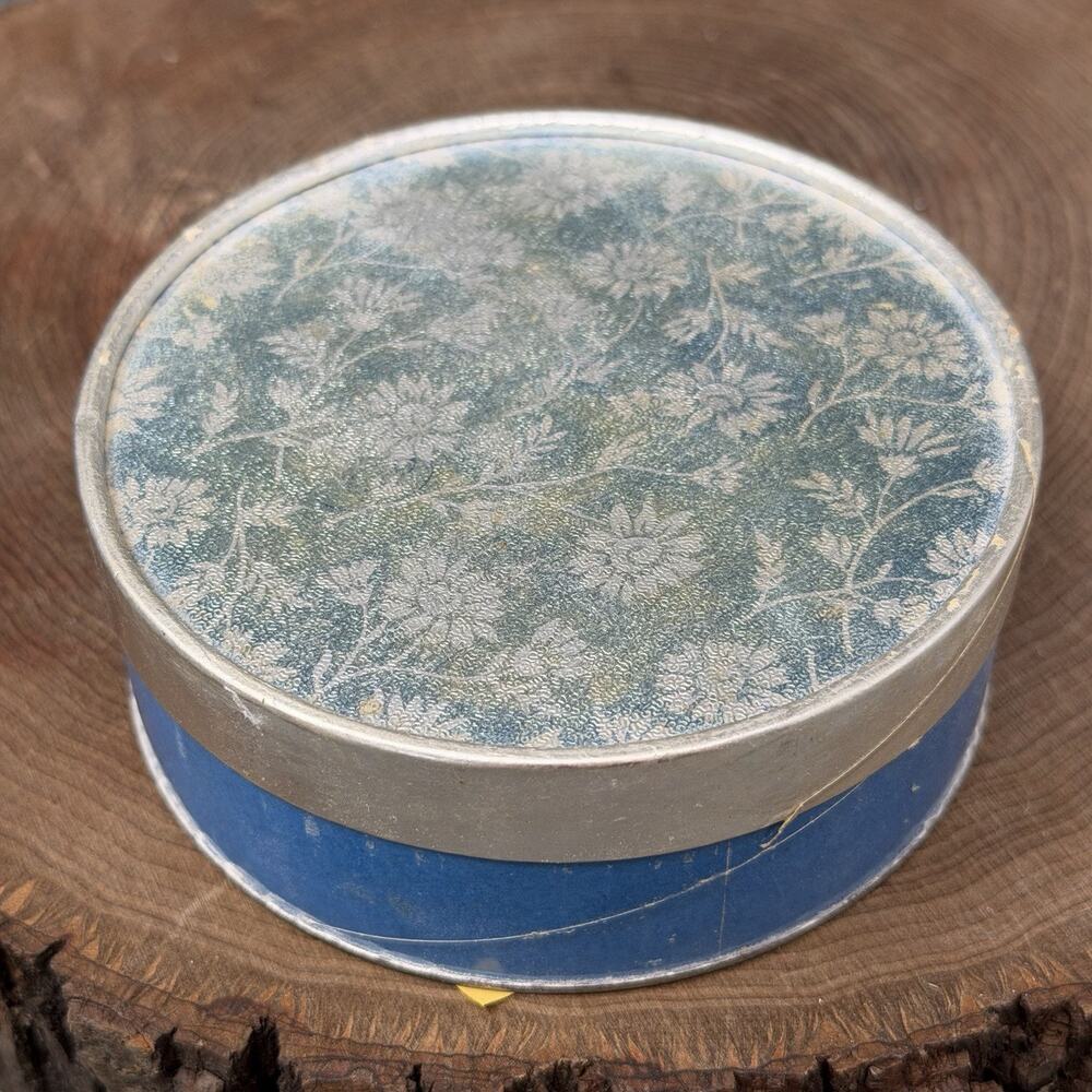 Vintage Blue Waltz Talc Powder Tin Joubert Cie Art Deco Cosmetic Dressing Table